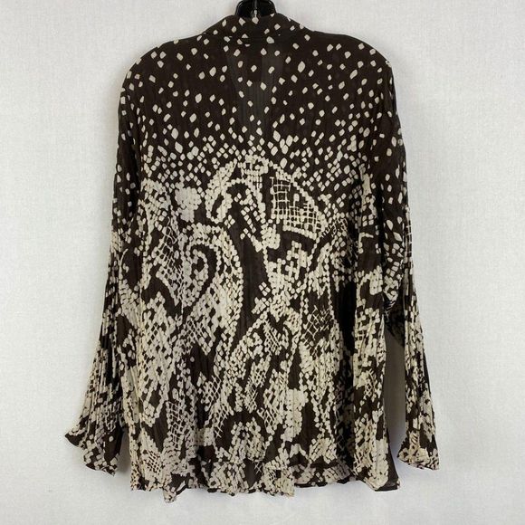 LANE BRYANT Crushed Sheer Brown Top - Picture 5 of 5